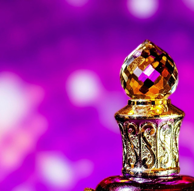 perfume bottle rose gold elegant